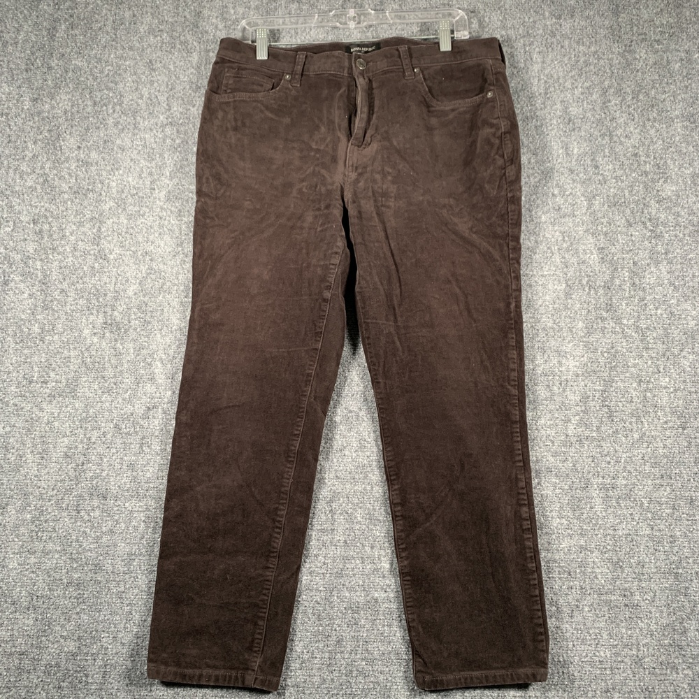 Banana Republic Pants Womens 31 Brown High Rise Slim Corduroy Ankle Stretch